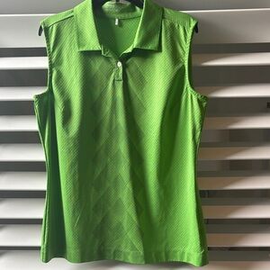 Nike Golf Women's Dri-fit  Sleeveless Polo, Bright Green, Sz: M; EUC